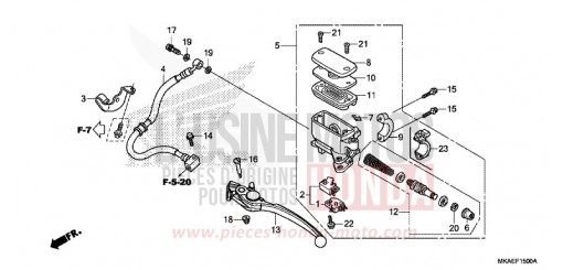 REAR BRAKE MASTER CYLINDER NC750DJ de 2018